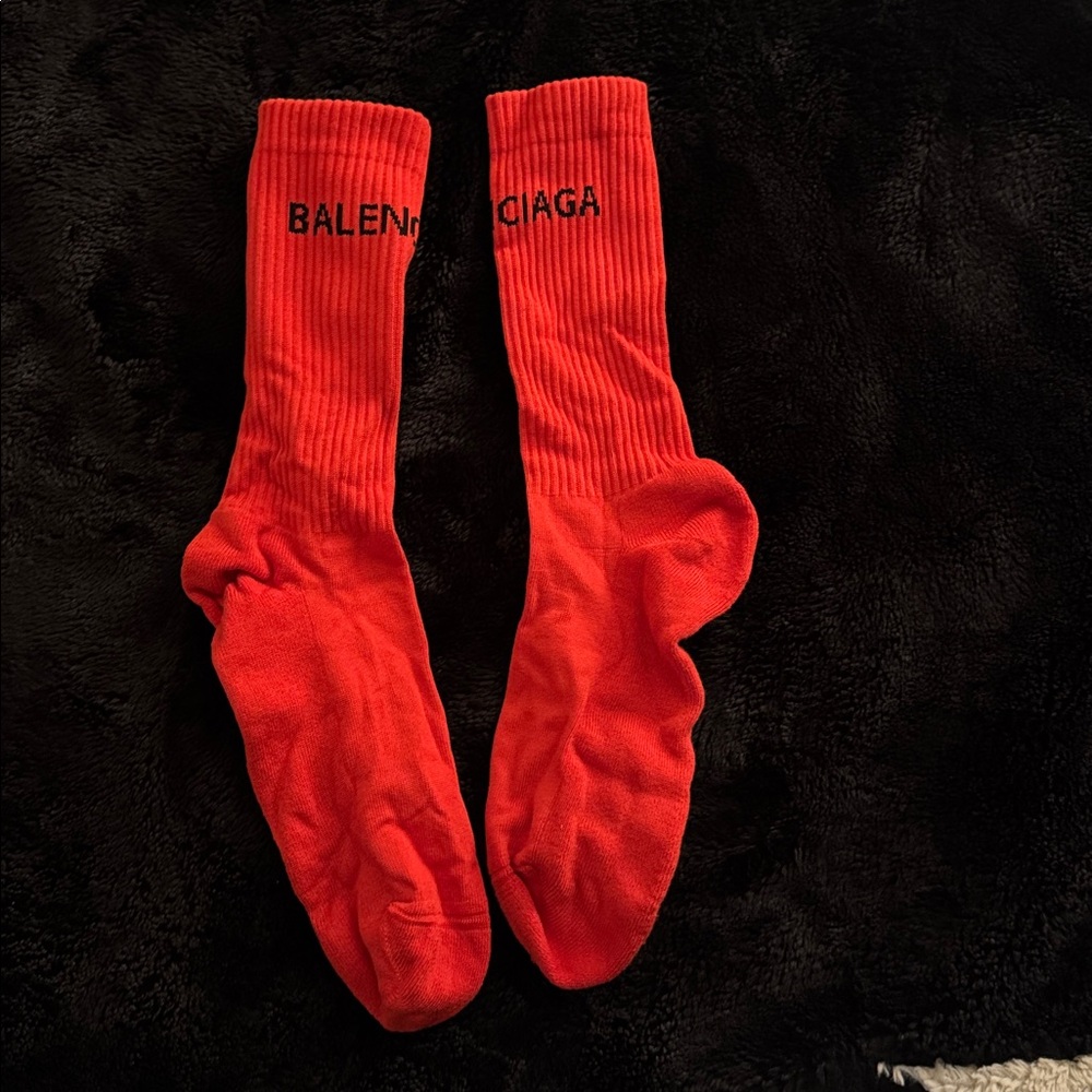 Balenciaga Bold Red Socks Large